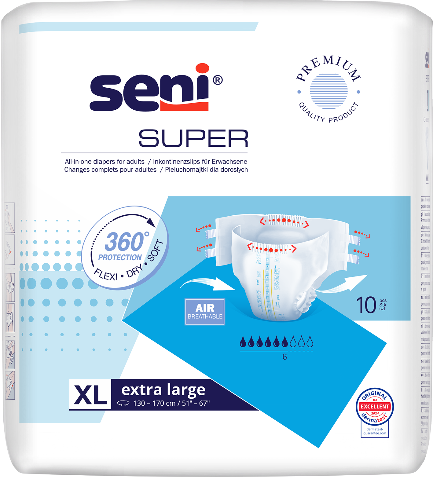 Підгузки для дорослих SENI SUPER extra large. (10 шт.)